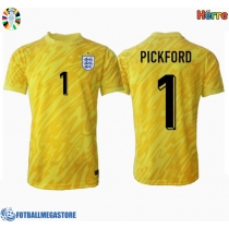 Fotballdrakt Herre England Jordan Pickford #1 Keeper Bortedrakt EM 2024 Kortermet